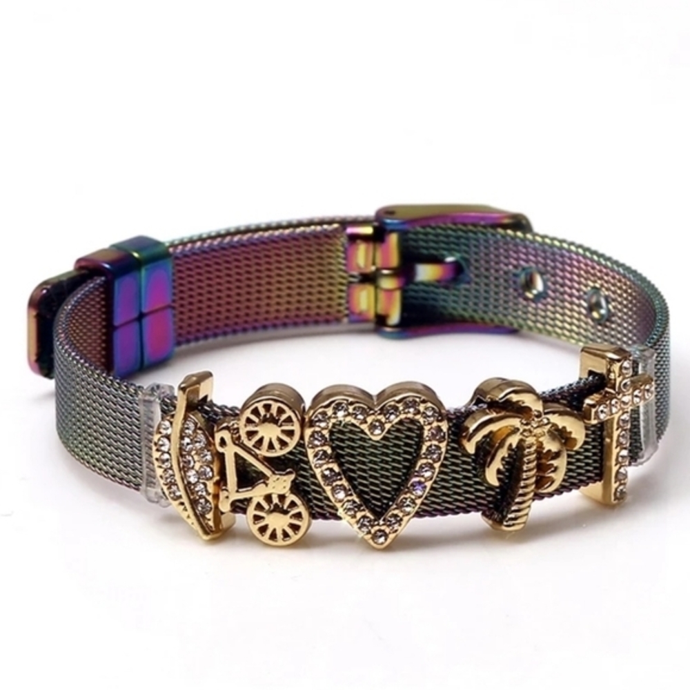 Colorful mesh bracelet